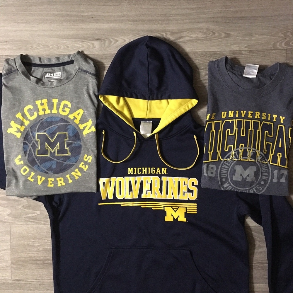 University Michigan Wolverines Apparel lot of 3